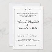 Modern and Elegant Wedding 招待状 (正面)