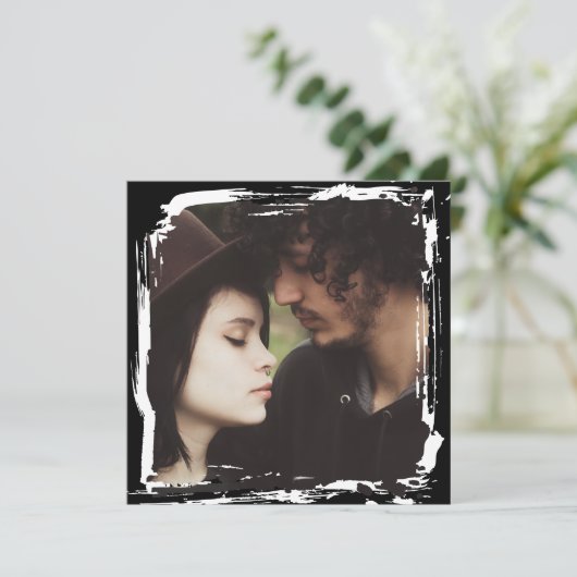 Modern and Simple Unique Photo Template Wedding 招待状 (スタンド正面)