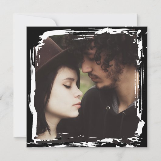 Modern and Simple Unique Photo Template Wedding 招待状 (正面)