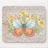 Modern and trendy kraft paper background Botanical マウスパッド (正面)