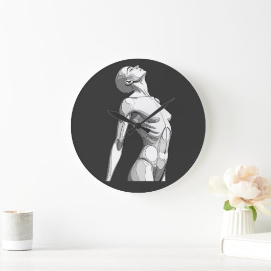 Modern Android Sketch - Minimalist Wall Clock ラージ壁時計 (ホーム)