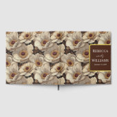 Modern Anemones Accent Fall Wedding ゲストブック (全面)