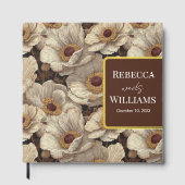 Modern Anemones Accent Fall Wedding ゲストブック (正面)
