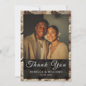 Modern Anemones Inspired Garden Wedding サンキューカード (正面)