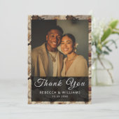 Modern Anemones Inspired Garden Wedding サンキューカード (スタンド正面)