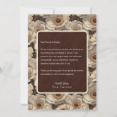 Modern Anemones Inspired Garden Wedding サンキューカード (裏面)