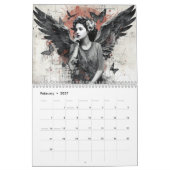 Modern Angel Art 2026 Calendar カレンダー (2月 2027)