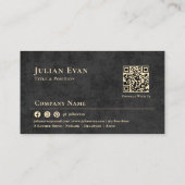 Modern Apartment Shiny Gold Logo Black Realtor 名刺 (裏面)