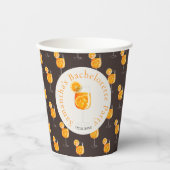 Modern Aperol Spritz Bachelorette Party Paper Cup 紙コップ (正面)