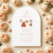 Modern Apple of Our Eye Minimal Baby Shower 招待状