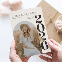 Modern Arch Class of 2026 Graduation Invitation