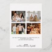 Modern Arch Family Photo Collage Foil Holiday Card 箔シーズンカード (裏面)