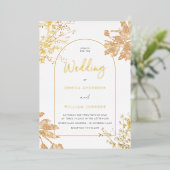 Modern Arch Frame  箔招待状 (立ち正面)