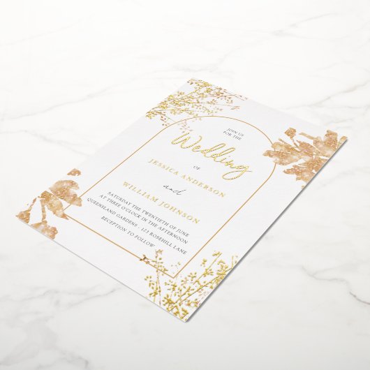 Modern Arch Frame  箔招待状 (回転した状態)