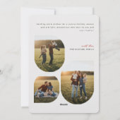 Modern Arch Frame Collage Family Photo Christmas シーズンカード (裏面)