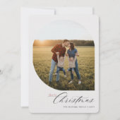 Modern Arch Frame Collage Family Photo Christmas シーズンカード (正面)