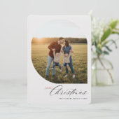 Modern Arch Frame Collage Family Photo Christmas シーズンカード (スタンド正面)