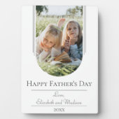 Modern Arch Frame Photo Father's Day | White フォトプラーク (正面)