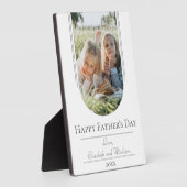 Modern Arch Frame Photo Father's Day | White フォトプラーク (側面)