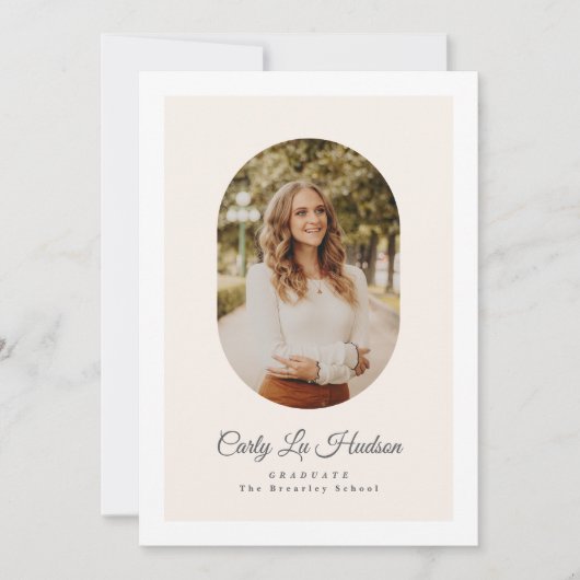 Modern Arch High School Photo Graduate 案内状 (正面)