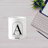 Modern Arch Initial Monogram Coffee Mug コーヒーマグカップ
