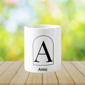 Modern Arch Initial Monogram Coffee Mug コーヒーマグカップ