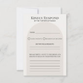 Modern Arch Jewish Wedding RSVP Card Template (正面)