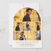 Modern Arch Multi Photo Collage Graduate TMF26 招待状 (正面)