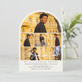 Modern Arch Multi Photo Collage Graduate TMF26 招待状 (スタンド正面)