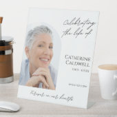 Modern Arch Photo Funeral Welcome Pedestal Sign 台座サイン (インサイチュ)