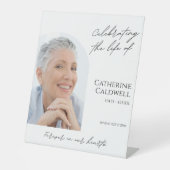 Modern Arch Photo Funeral Welcome Pedestal Sign 台座サイン (正面)