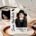 Modern Arch Photo Graduation セーブザデート<br><div class="desc">Celebrate your big milestone in style with these trendy graduation save the date cards featuring an arched photo and timeless white background. Update your announcement with ease using the modern layout. Show your grad pride now.</div>