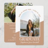 Modern Arch Photo Graduation 招待状 (正面/裏面)