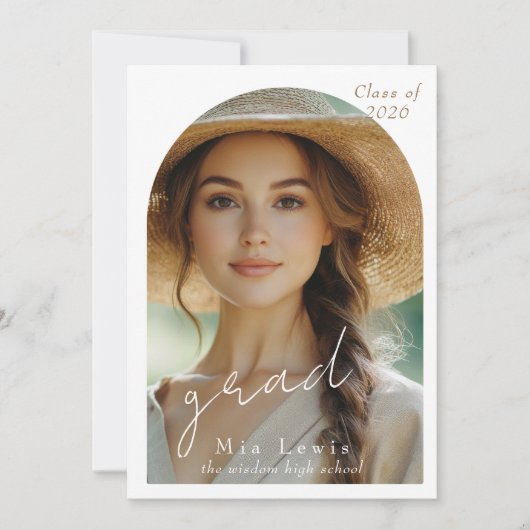 Modern Arch Photo Graduation 案内状 (正面)