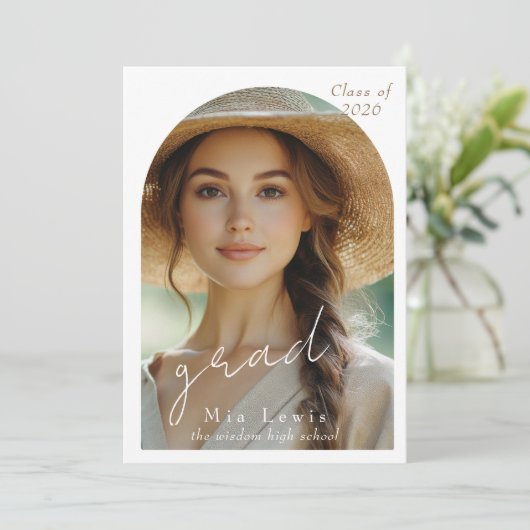 Modern Arch Photo Graduation 案内状 (スタンド正面)