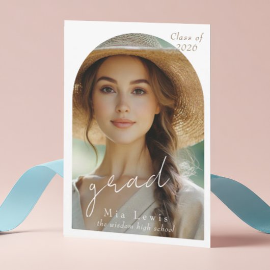 Modern Arch Photo Graduation 案内状