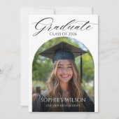 Modern Arch Photo Graduation Invitation 招待状 (正面)