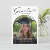 Modern Arch Photo Graduation Invitation 招待状 (スタンド正面)