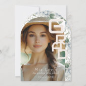 Modern Arch Photo Graduation Party 招待状 (正面)