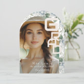 Modern Arch Photo Graduation Party 招待状 (スタンド正面)