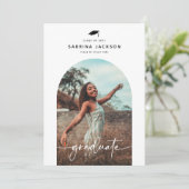 Modern Arch Photo Graduation Party 招待状 (スタンド正面)