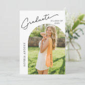 Modern Arch Photo Graduation Party Invitation 招待状 (スタンド正面)