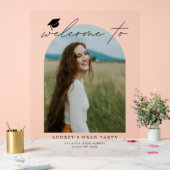 Modern Arch Photo Graduation Party Welcome Sign アクリルサイン (ウェディング)
