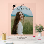 Modern Arch Photo Graduation Party Welcome Sign アクリルサイン (ウェディング)