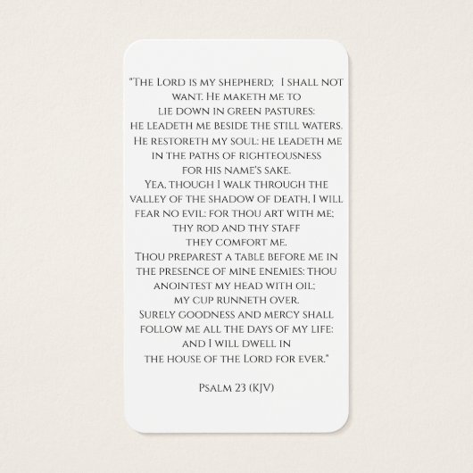 Modern Arch Photo Memorial Prayer Card (裏面)