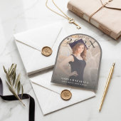 Modern Arch Photo Minimalist Graduation  招待状