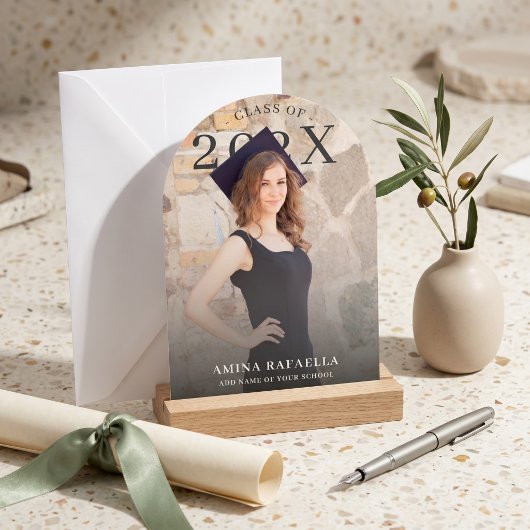 Modern Arch Photo Minimalist Graduation | PhotoPop 招待状