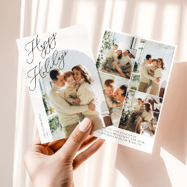 Modern Arch Script Holiday シーズンカード