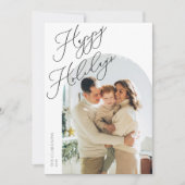 Modern Arch Script Holiday シーズンカード (正面)