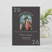 modern arch-shaped graduation  招待状 (スタンド正面)